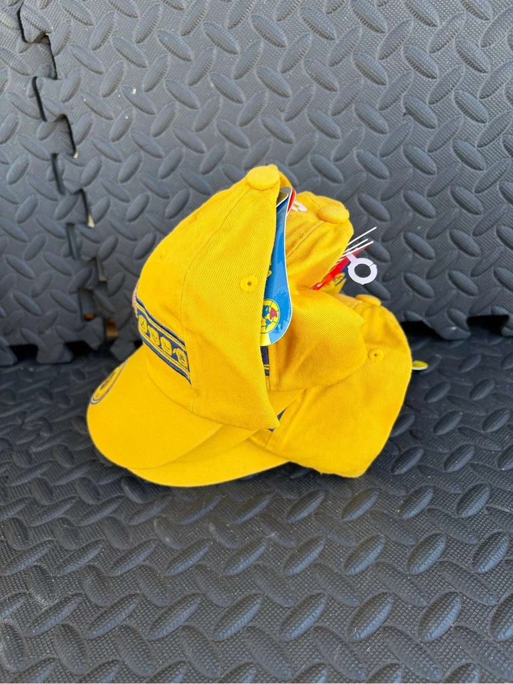 América  Aguilas Yellow Cotton Baseball Cap with Team Crest Unixes